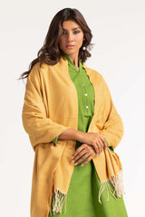 Yellow Small Chevron Shawl-23-38 A
