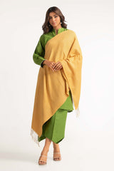 Yellow Small Chevron Shawl-23-38 A