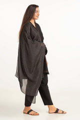 Black Foil Paper Shawl-23-04 B
