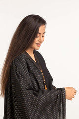 Black Foil Paper Shawl-23-04 B