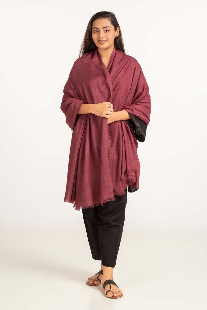 Plum Plain Shawl-23-18 A