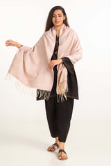 Pink Leaf Pattern Shawl-23-37 A