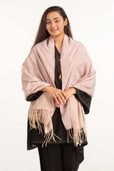 Pink Leaf Pattern Shawl-23-37 A