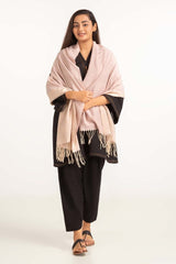 Pink Leaf Pattern Shawl-23-37 A