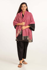 Red Small Chevron Shawl-23-38 B