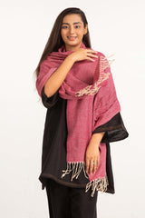 Red Small Chevron Shawl-23-38 B