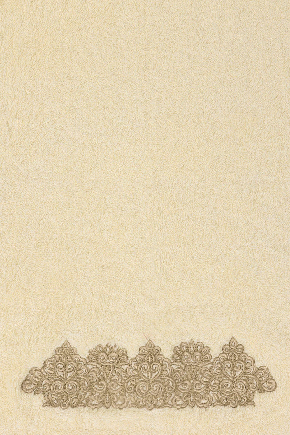 Cream Combed Embroidered towel 25