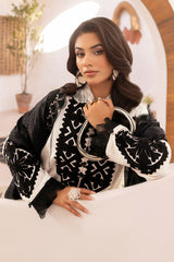 3 Piece Unstitched Embroidered Jacquard Suit with Burnout Raw Silk Dupatta FE-52082