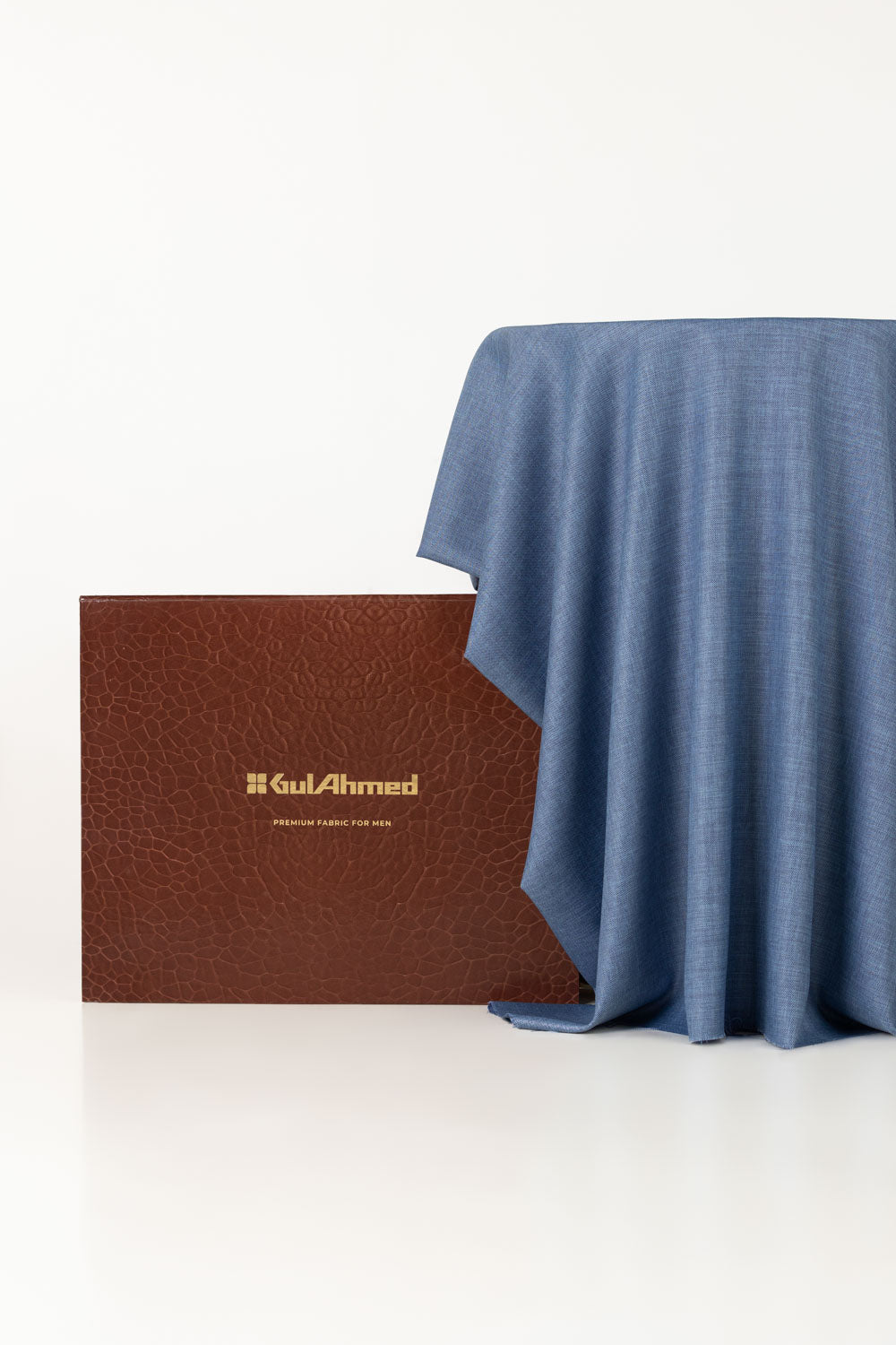 Silver Knight Unstitched Fabric Blended with Gift Box