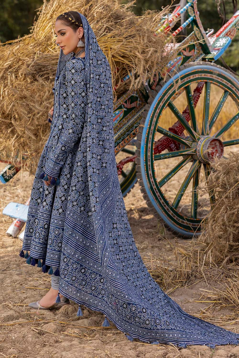 3 Piece Unstitched Silver Printed Lawn Suit CL-52622