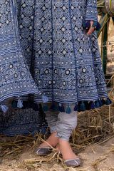 3 Piece Unstitched Silver Printed Lawn Suit CL-52622