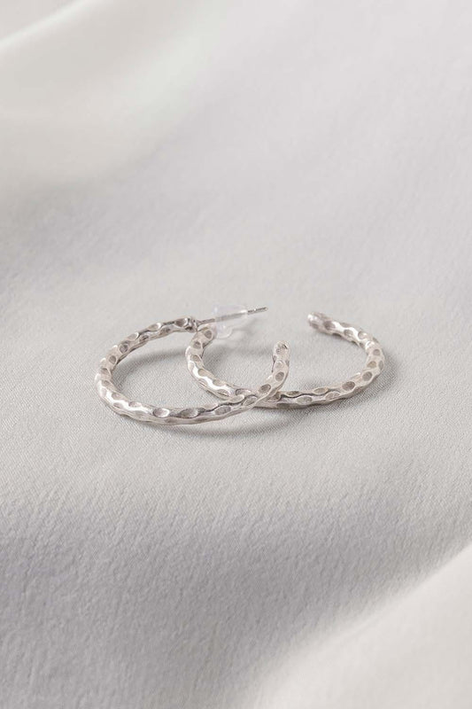 Silver C Hoop Earrings IFA-ER-005