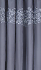 Silver Grey Embroidered Curtain