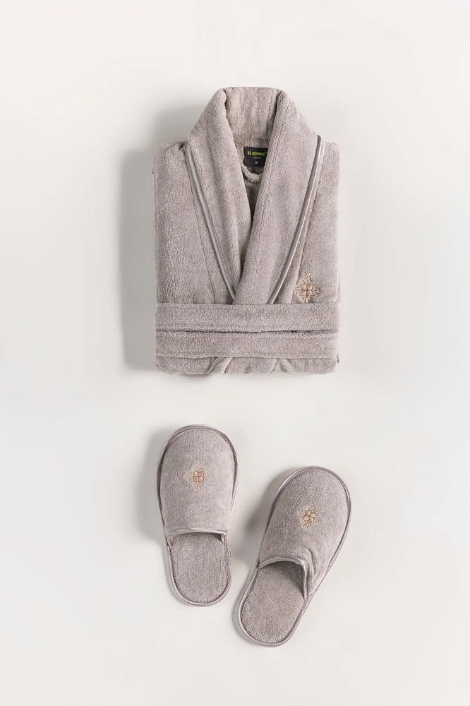 Silver Velour Bathrobe