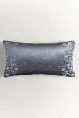 Sitara Grey Velvet Embroidered Cushion Cover