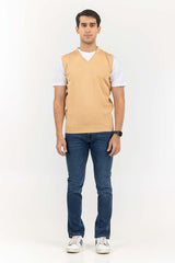 Skin Basic V Neck Sleeveless Sweater SWT-BSLVN-22-011