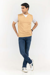 Skin Basic V Neck Sleeveless Sweater SWT-BSLVN-22-011