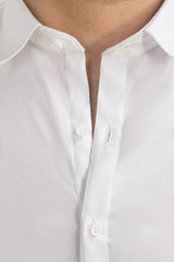 100% Cotton Fashion Stitched Suit Regular Fit White SKS-122