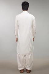 100% Cotton Regular Fit Fashion Stitched Suit Off White SKS-123