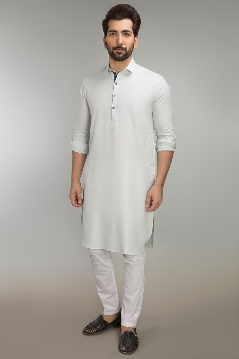 100% Cotton Fashion Stitched Suit Regular Fit Mint SKS-135