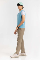 Sky Blue Basic V Neck Sleeveless Sweater SWT-BSLVN-22-012