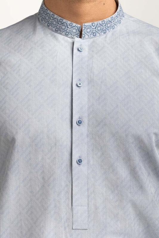 Sky Blue Embroidered Kurta KR-EMB24-039