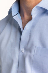 Sky Blue Self Textured Formal Shirt MN-FS-PD24-085
