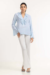 Sky Blue Woven Blouse 231-217-072