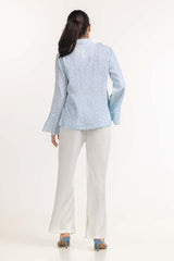 Sky Blue Woven Blouse 231-217-072