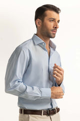 Sky White Stripe Formal Shirt MN-FS-YD24-089