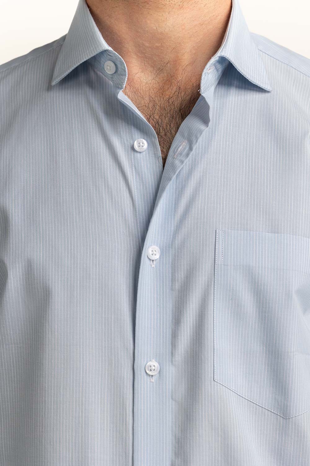 Sky White Stripe Formal Shirt MN-FS-YD24-089