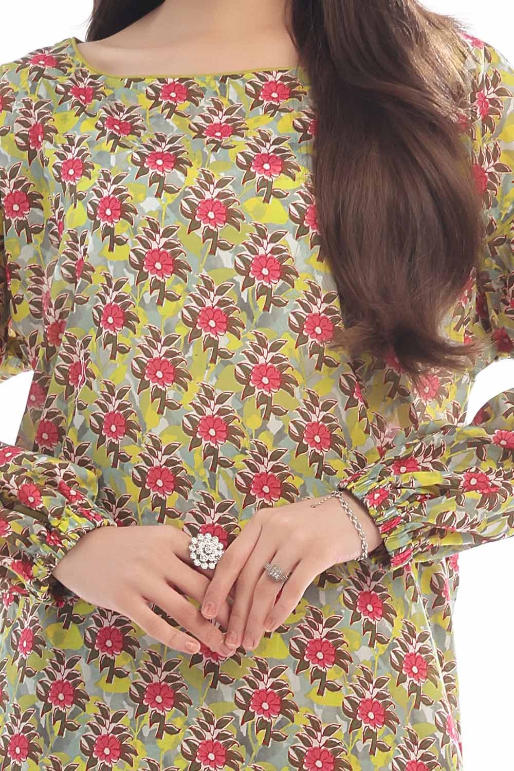 1 Piece Unstitched Printed Lawn Shirt