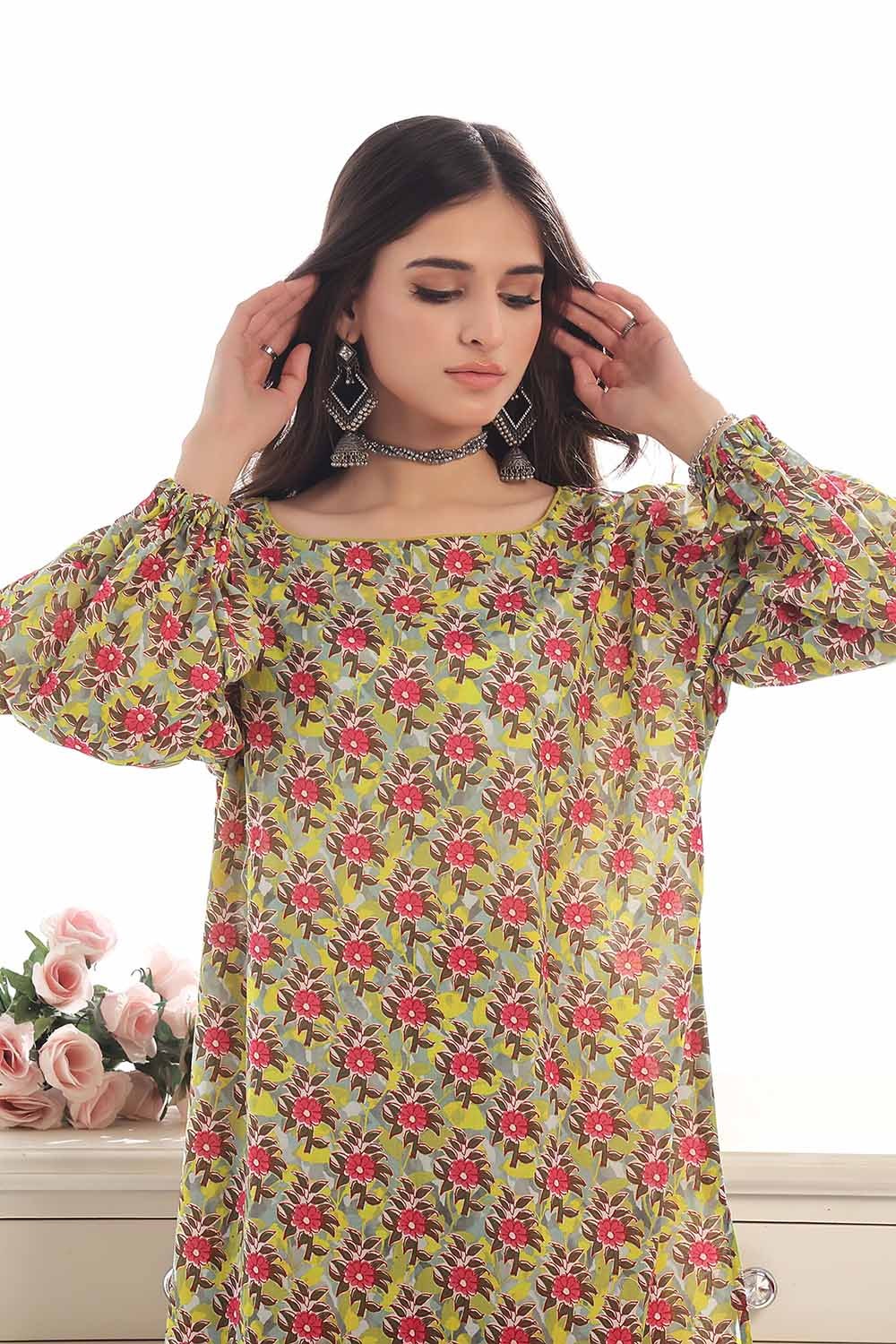 1 Piece Unstitched Printed Lawn Shirt