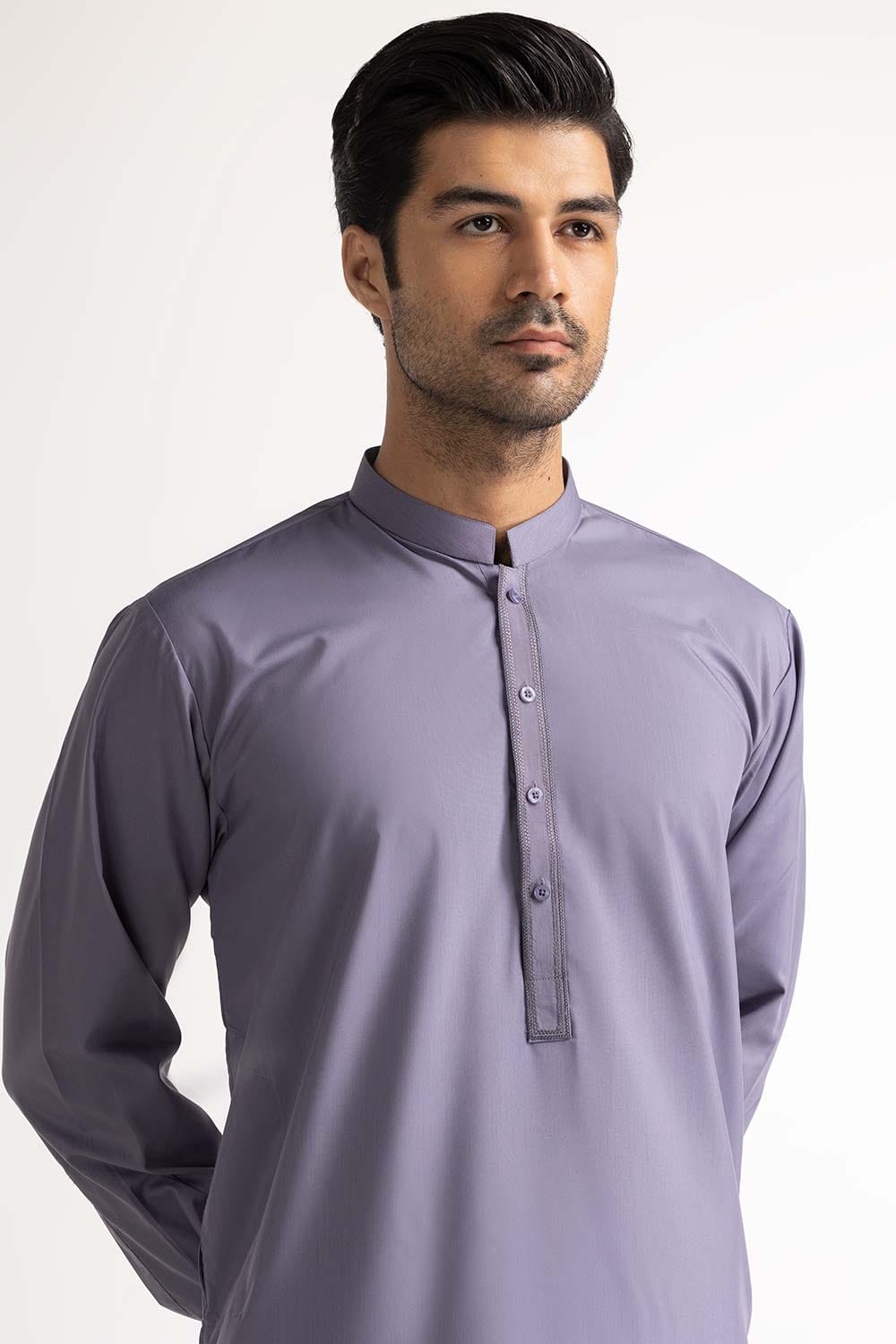 Slate Grey Embroidered Suit