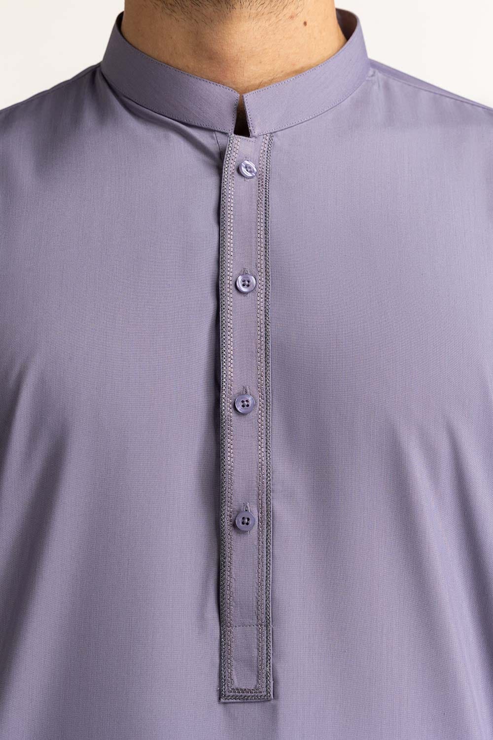 Slate Grey Embroidered Suit