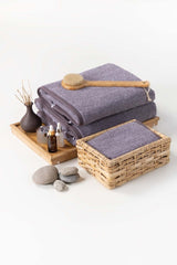 Slate Melange Yarn Dyed Towel