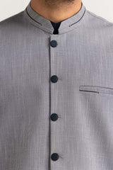 Sliver Grey Basic Waist Coat WC-PD23-009