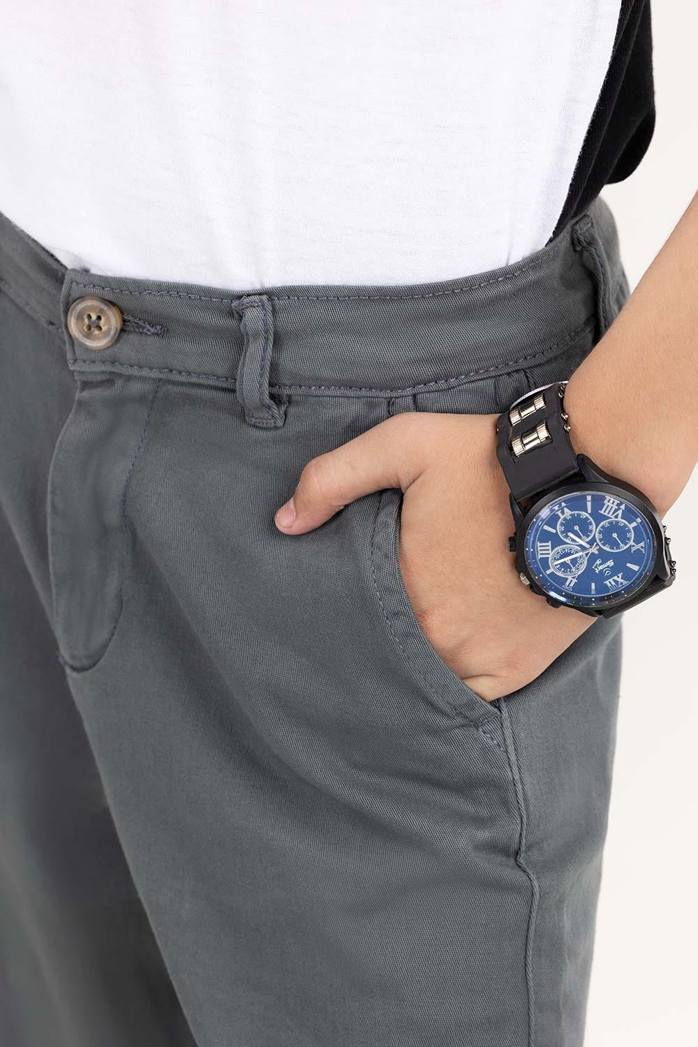 Junior Boy Smoked Pearl Basic Chino Shorts JBNB-2210001 C
