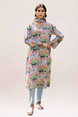 3 Piece Unstitched Printed Lawn Suit with Lurex Chiffon Dupatta SP-42011