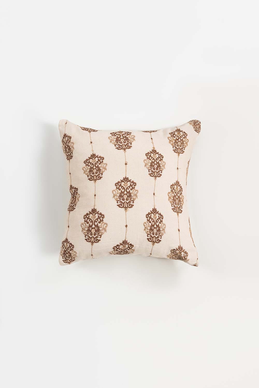 SS22-BROCADE ACRU Embroidered Cushion Cover