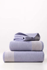 Steel Blue Waffle Towel