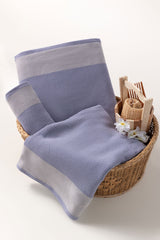 Steel Blue Waffle Towel