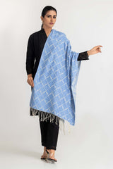 Ink Blue Woollen Stole STOLE-22-01 B