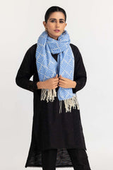 Ink Blue Woollen Stole STOLE-22-01 B
