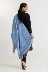Ink Blue Woollen Stole STOLE-22-01 B