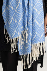 Ink Blue Woollen Stole STOLE-22-01 B