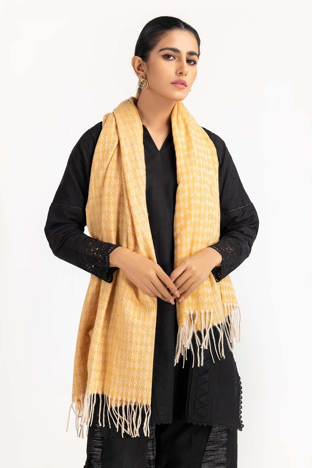 Yellow Woollen Stole STOLE-22-02 C