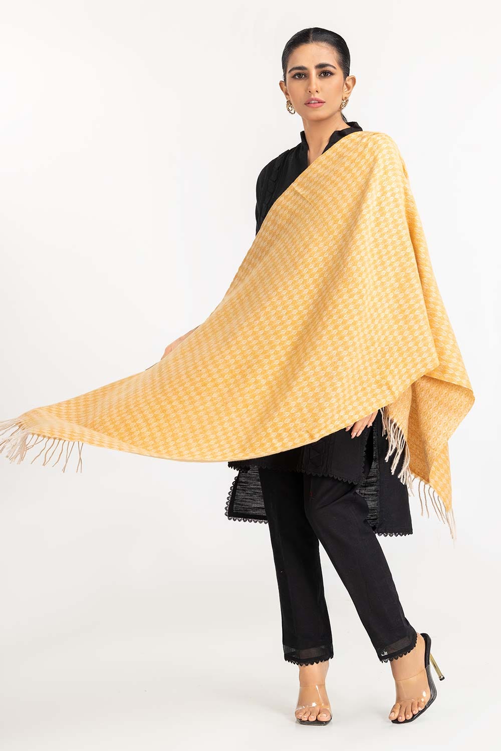 Yellow Woollen Stole STOLE-22-02 C