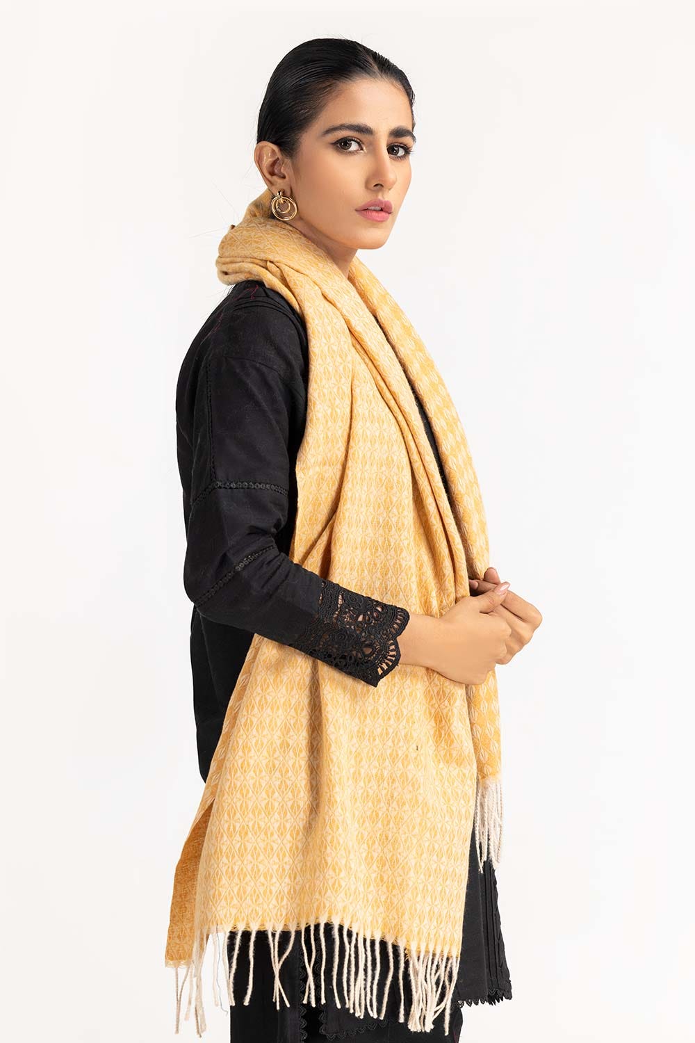 Yellow Woollen Stole STOLE-22-02 C
