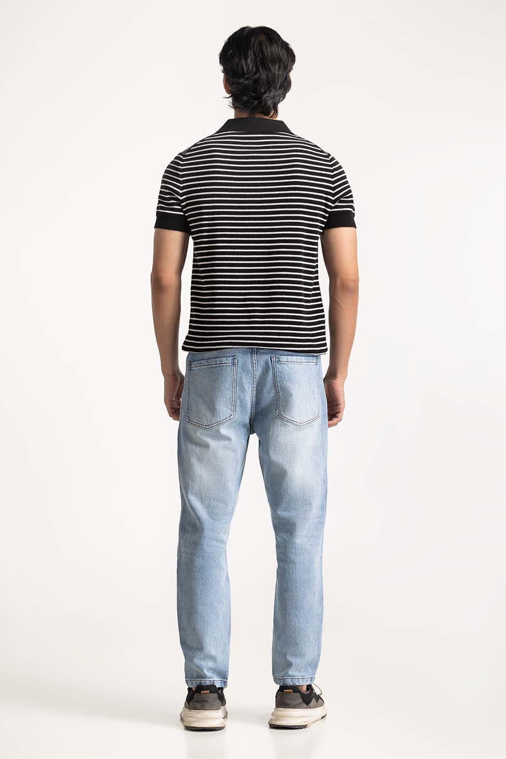 Striped Knit Polo MN-PSW-WS24-009